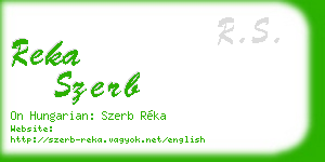 reka szerb business card
