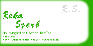 reka szerb business card